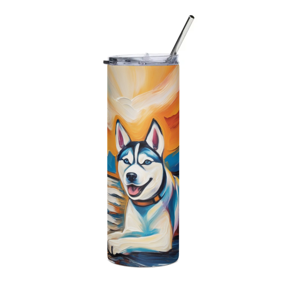 PugMug Custom Siberian Husky Stainless Steel Tumbler