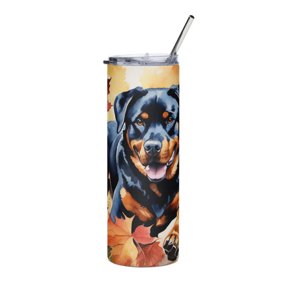PugMug Custom Rottweiler Stainless Steel Tumbler