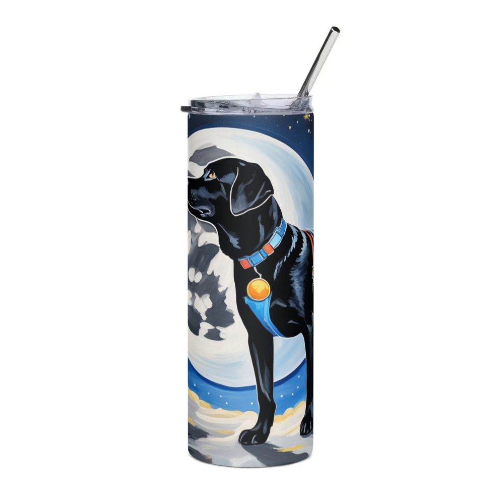 PugMug Custom Black Labrador Retriever Stainless Steel Tumbler