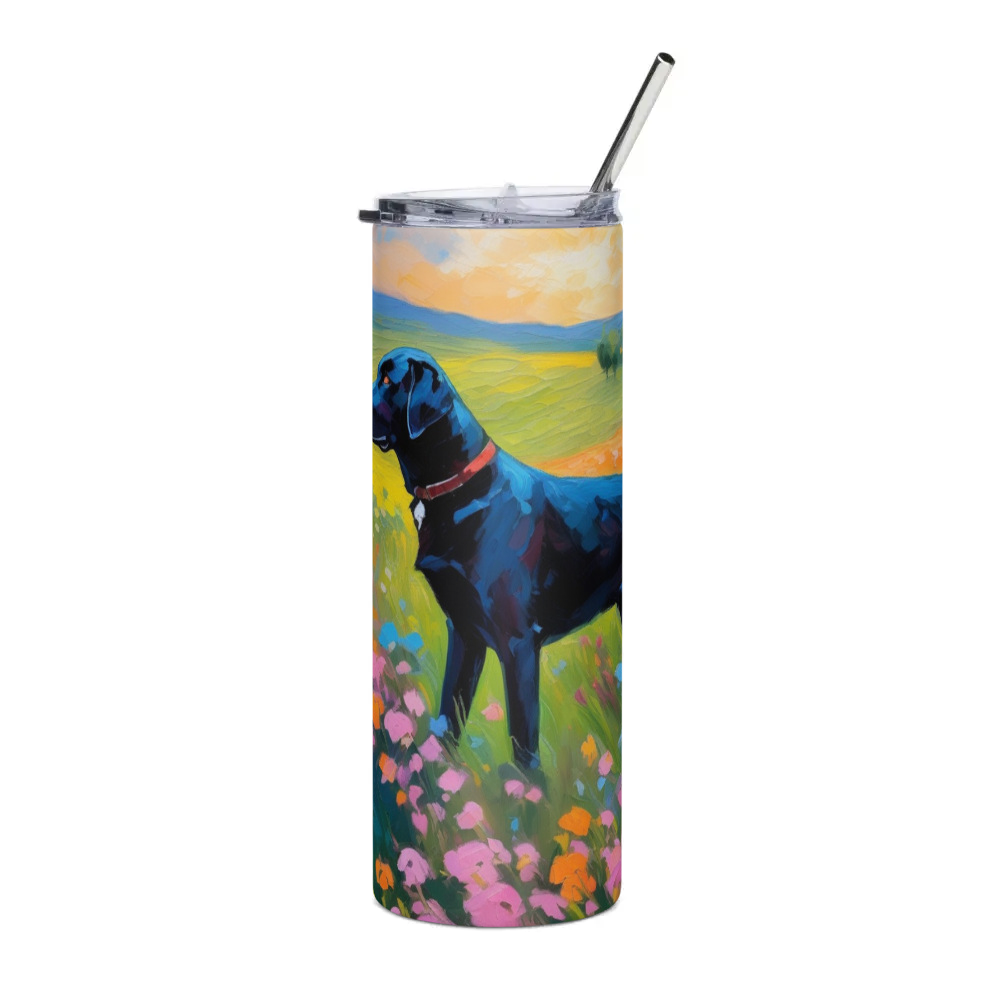 PugMug Custom Black Labrador Retriever Stainless Steel Tumbler