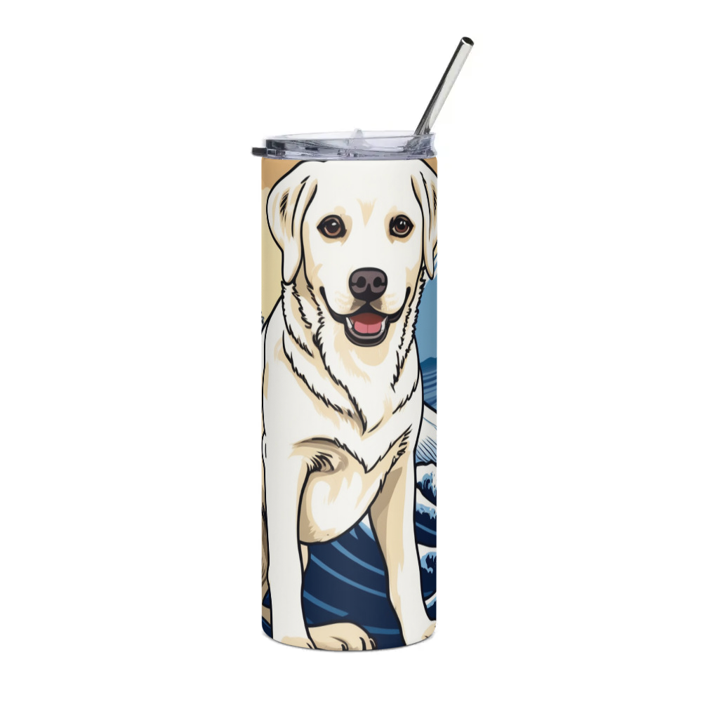 PugMug Custom White Labrador Retriever Stainless Steel Tumbler
