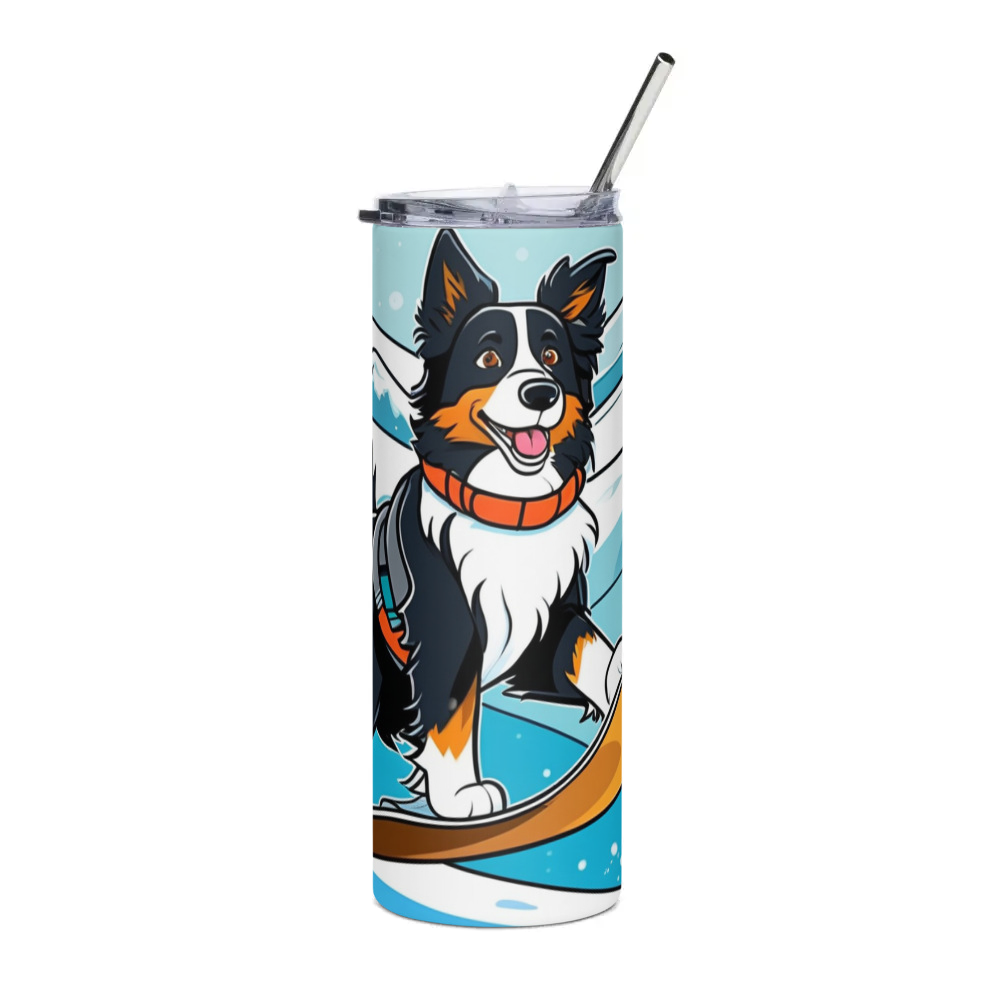 PugMug Custom Border Collie Stainless Steel Tumbler