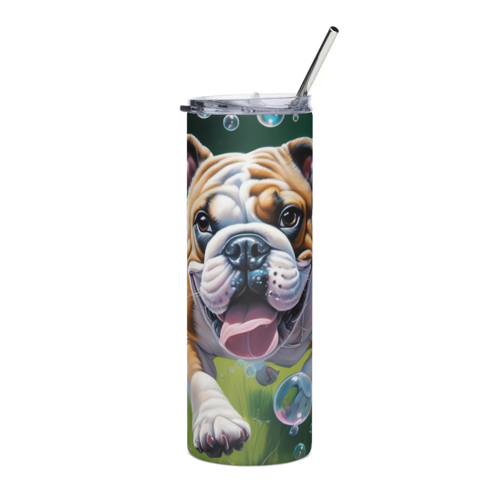 PugMug Custom Bulldog Stainless Steel Tumbler