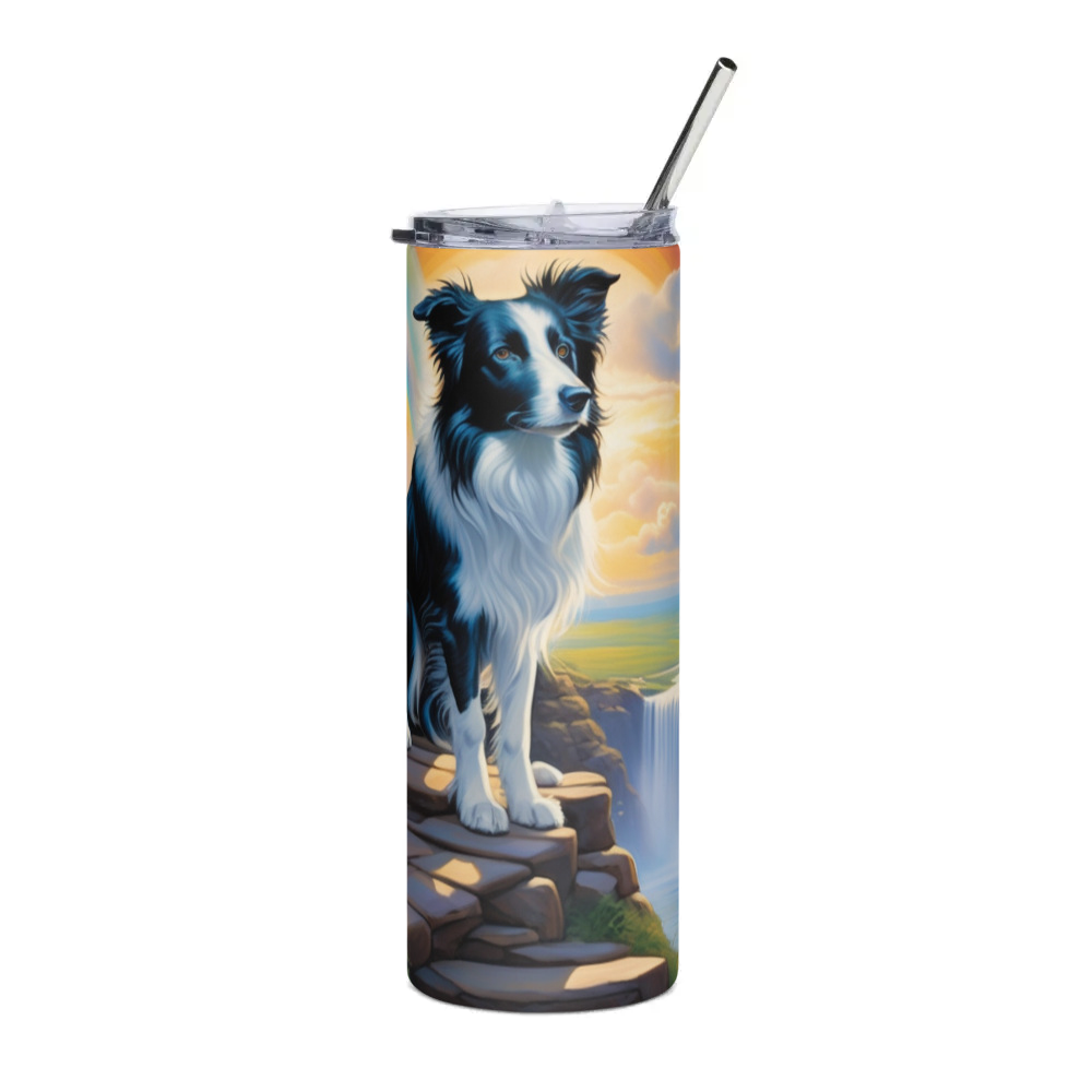 PugMug Custom Border Collie Stainless Steel Tumbler