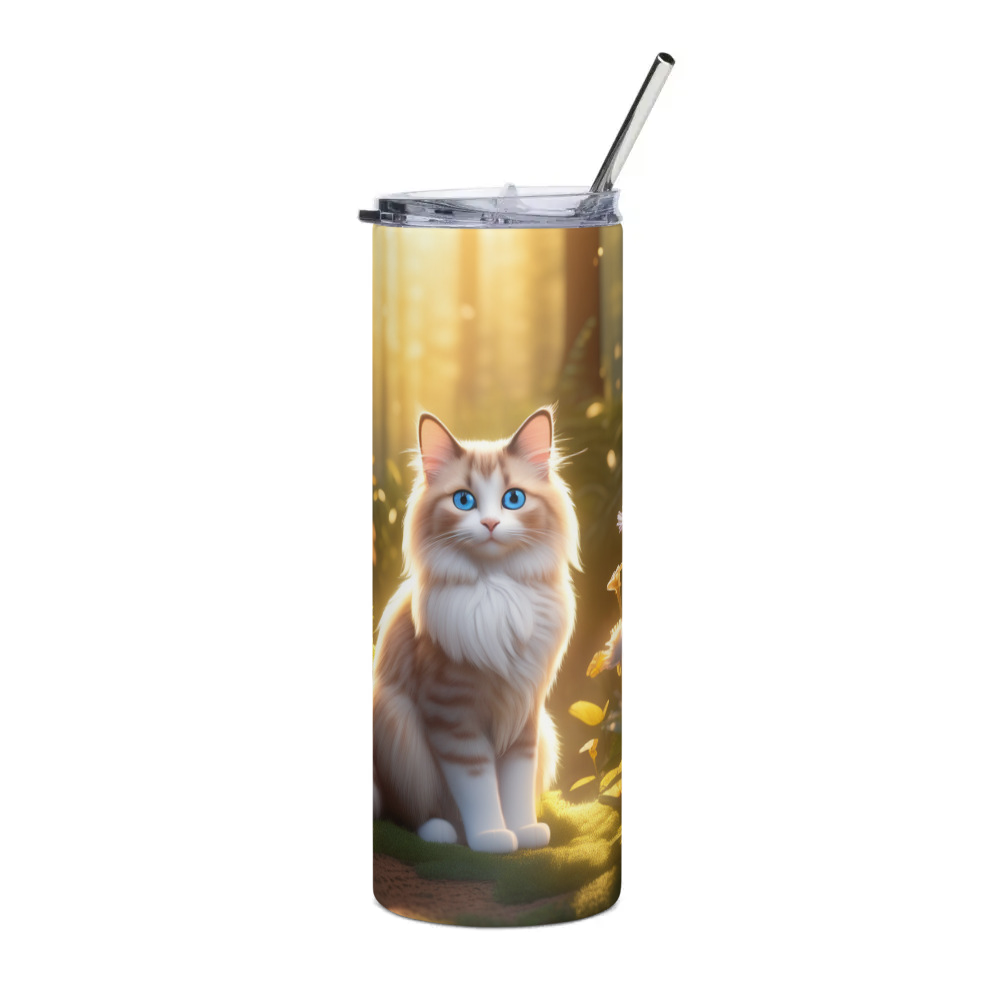 PugMug Custom Tabby Ragdoll Cat Stainless Steel Tumbler