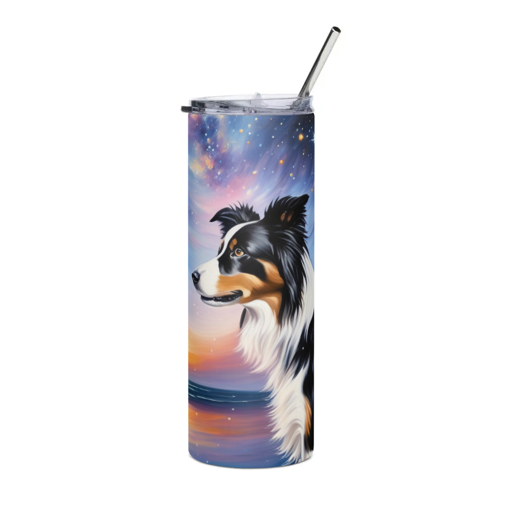 PugMug Custom Border Collie Stainless Steel Tumbler