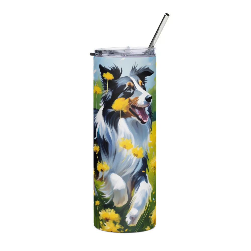 PugMug Custom Collie Stainless Steel Tumbler