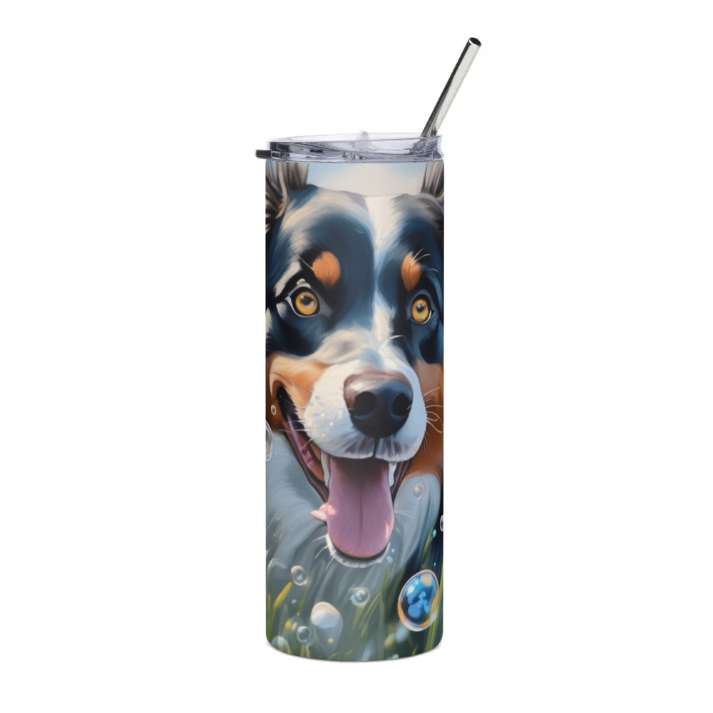 PugMug Custom Miniature American Shepherd Stainless Steel Tumbler