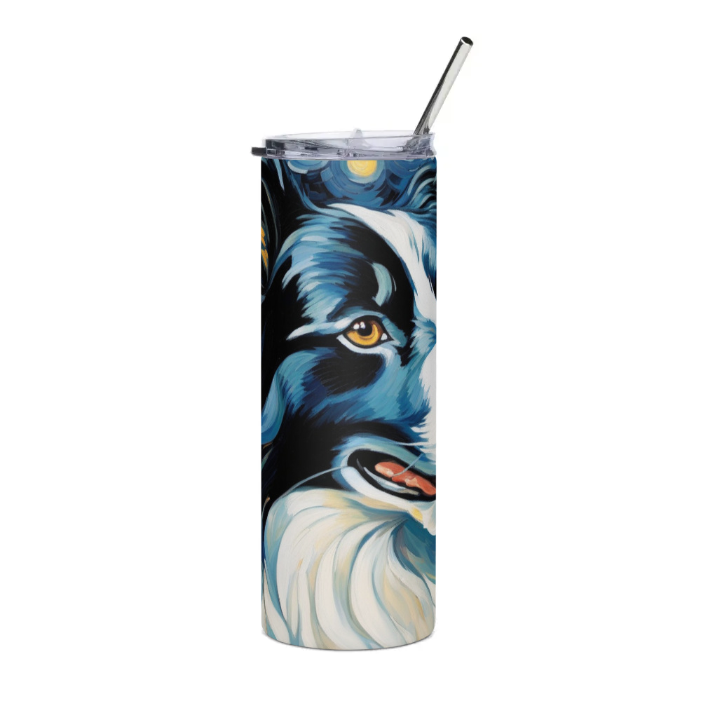 PugMug Custom Border Collie Stainless Steel Tumbler