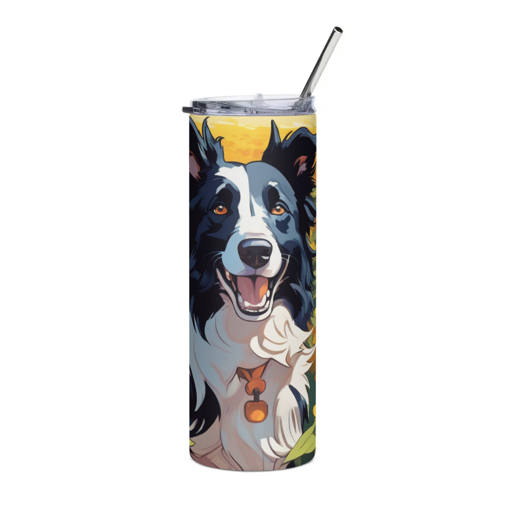 PugMug Custom Border Collie Stainless Steel Tumbler