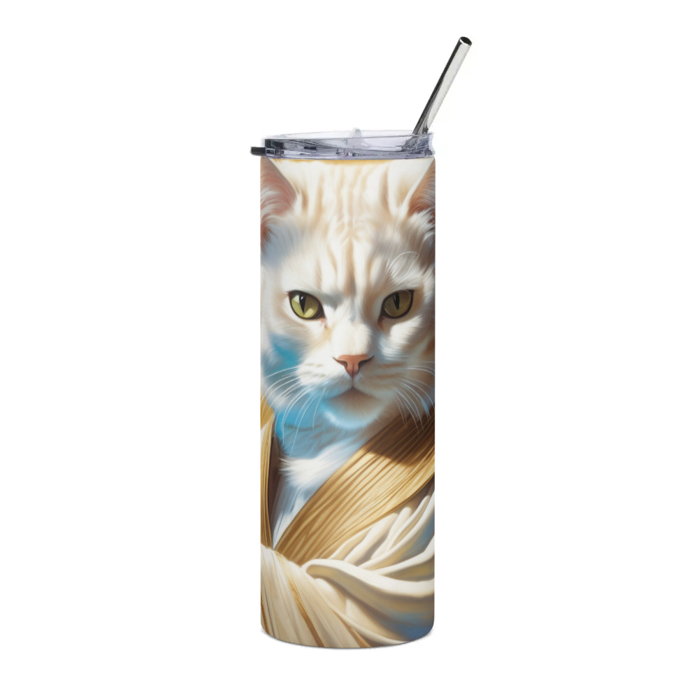 PugMug Custom White Exotic Cat Stainless Steel Tumbler