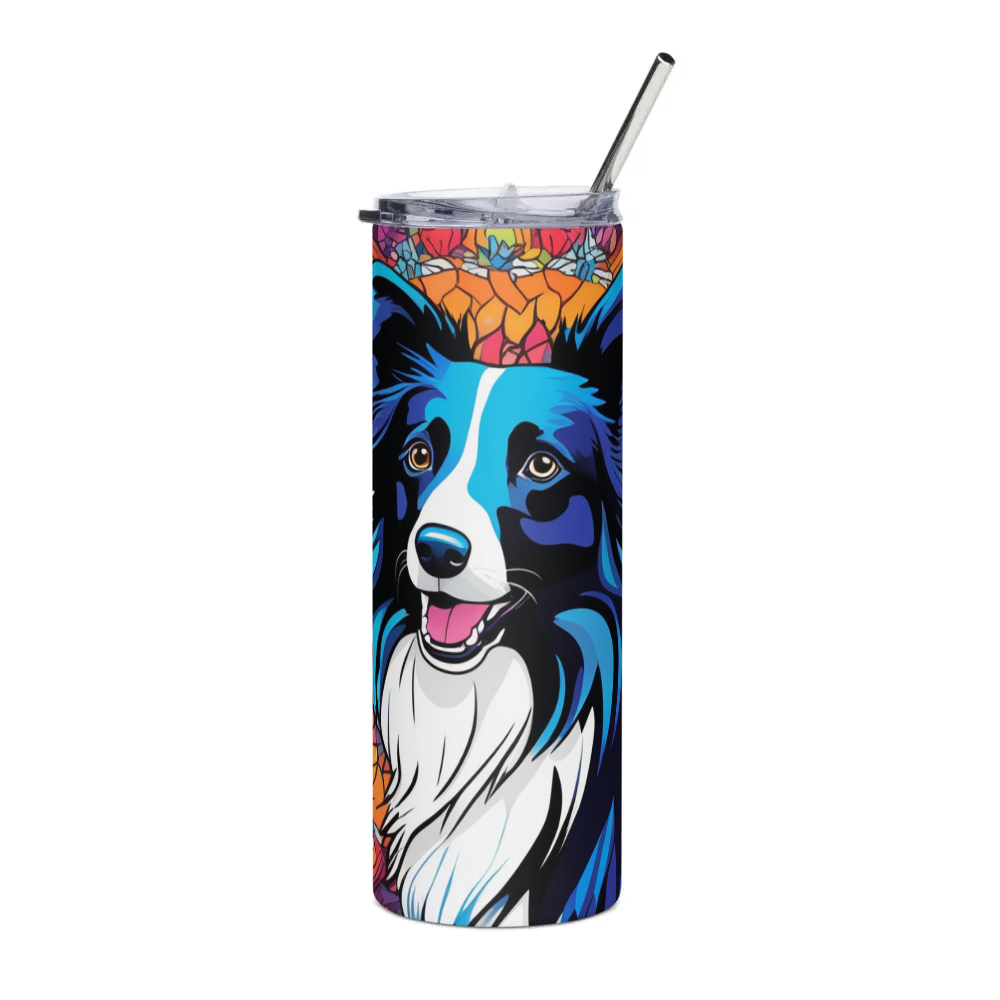 PugMug Custom Border Collie Stainless Steel Tumbler