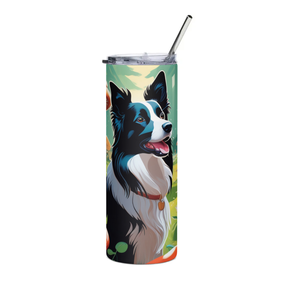 PugMug Custom Border Collie Stainless Steel Tumbler
