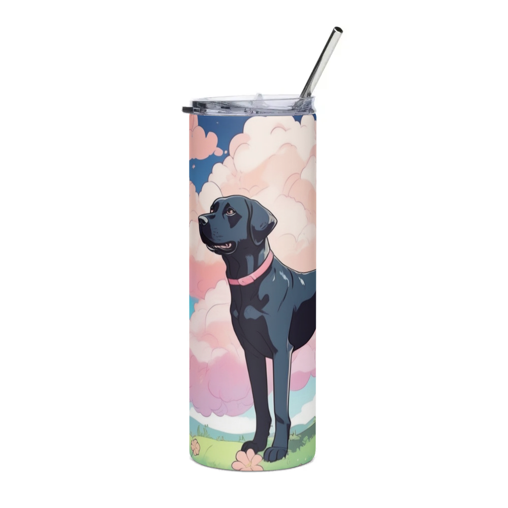 PugMug Custom Black Labrador Retriever Stainless Steel Tumbler