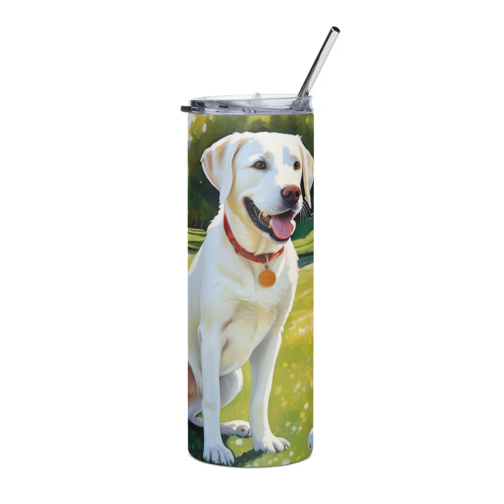 PugMug Custom White Labrador Retriever Stainless Steel Tumbler