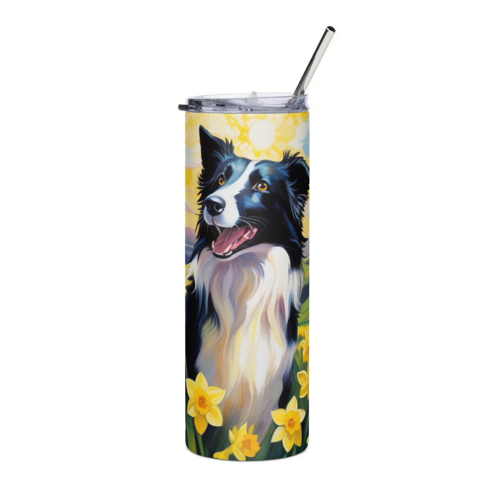 PugMug Custom Border Collie Stainless Steel Tumbler