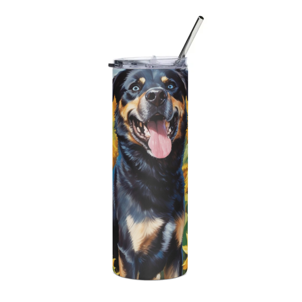 PugMug Custom Blue Stainless Steel Tumbler