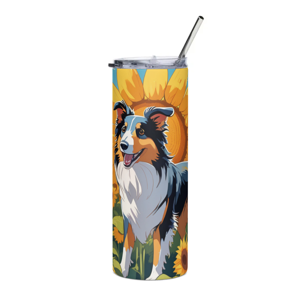 PugMug Custom Collie Stainless Steel Tumbler