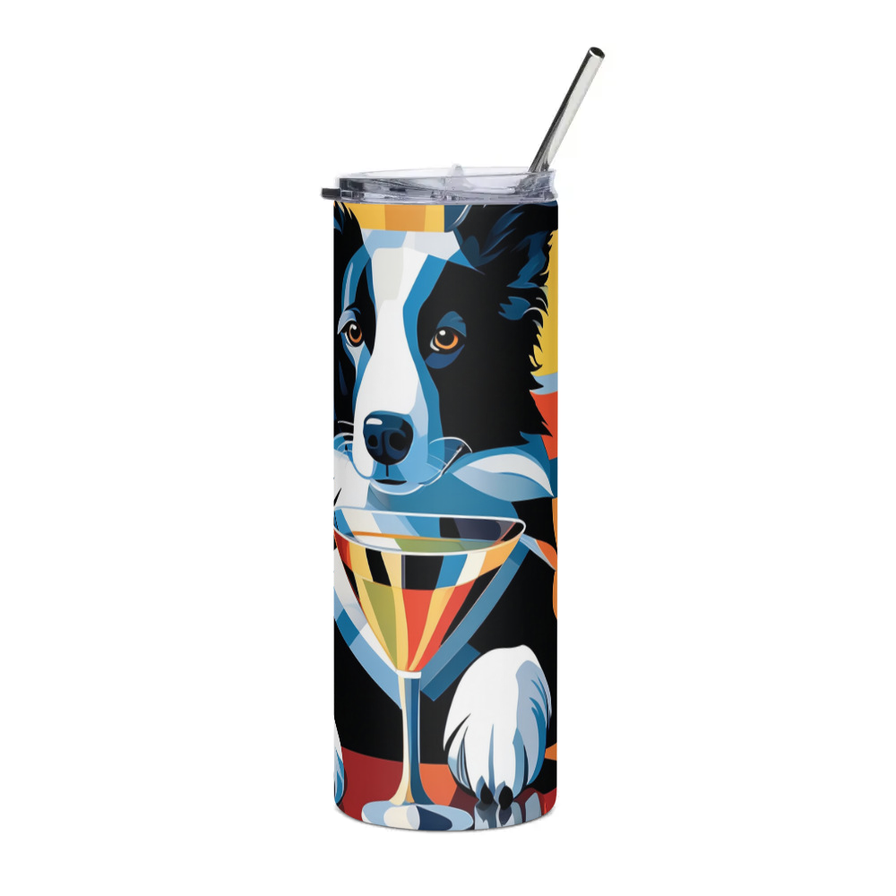 PugMug Custom Border Collie Stainless Steel Tumbler