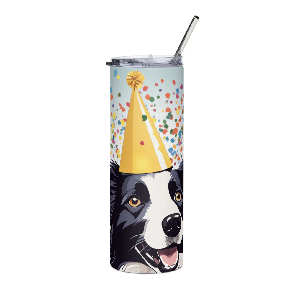 PugMug Custom Border Collie Stainless Steel Tumbler