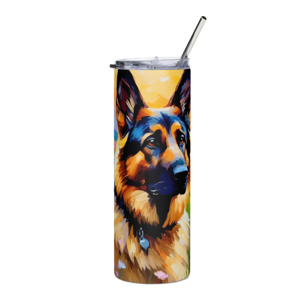 PugMug Custom German Shepherd Dog Stainless Steel Tumbler
