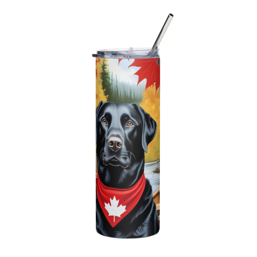 PugMug Custom Black Labrador Retriever Stainless Steel Tumbler