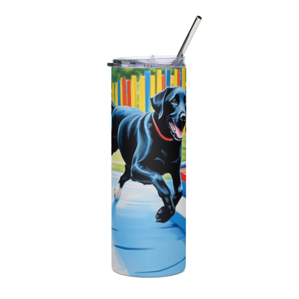 PugMug Custom Black Labrador Retriever Stainless Steel Tumbler