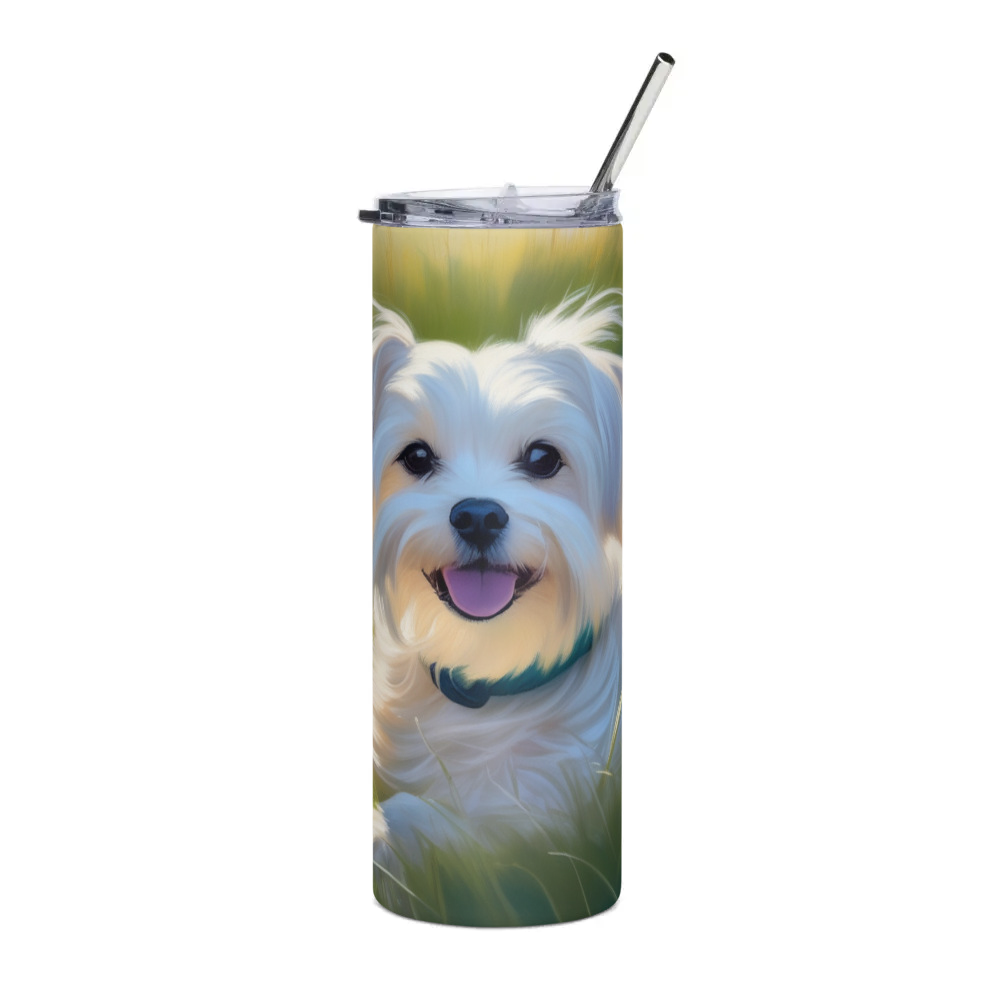 PugMug Custom Maltese Dog Stainless Steel Tumbler