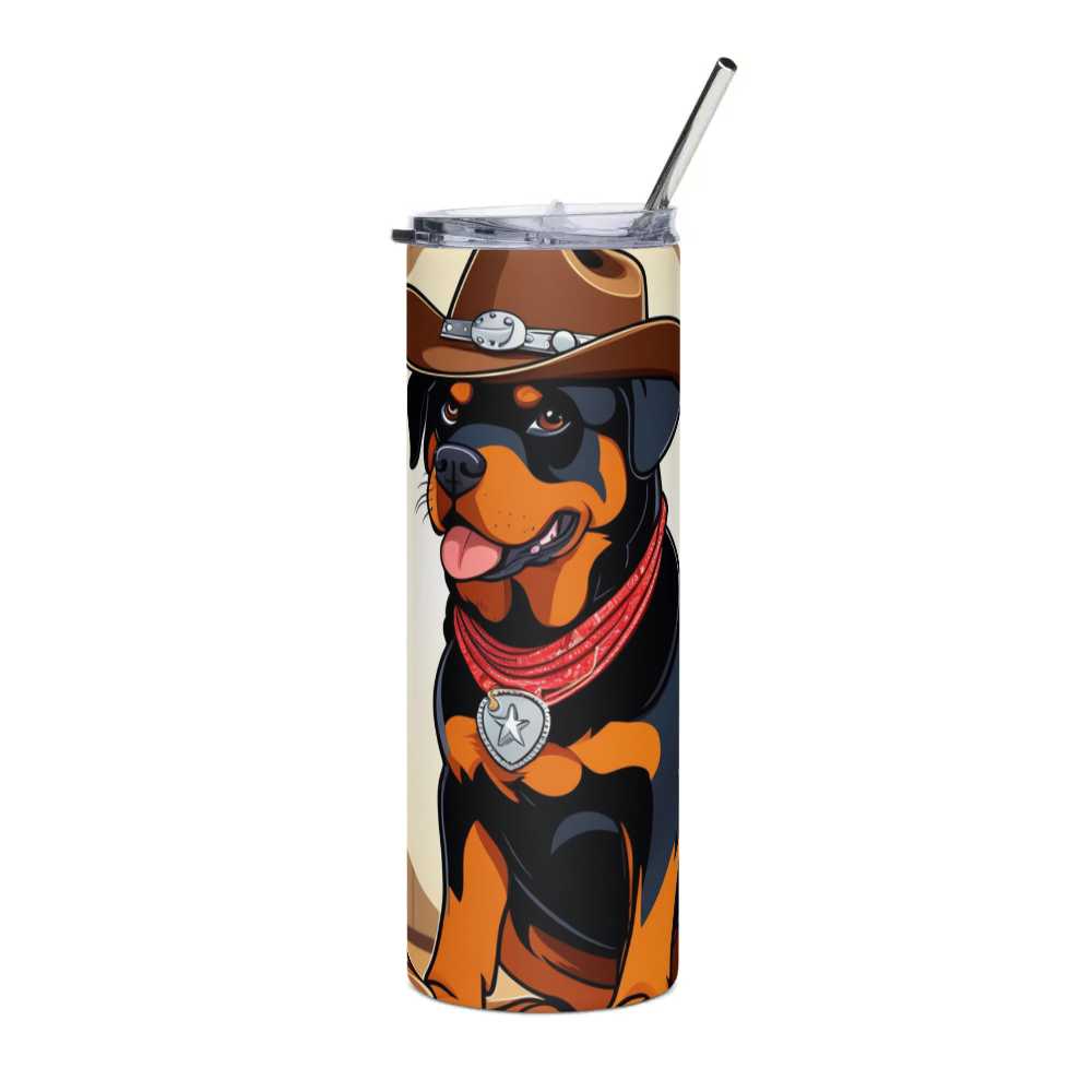 PugMug Custom Rottweiler Stainless Steel Tumbler