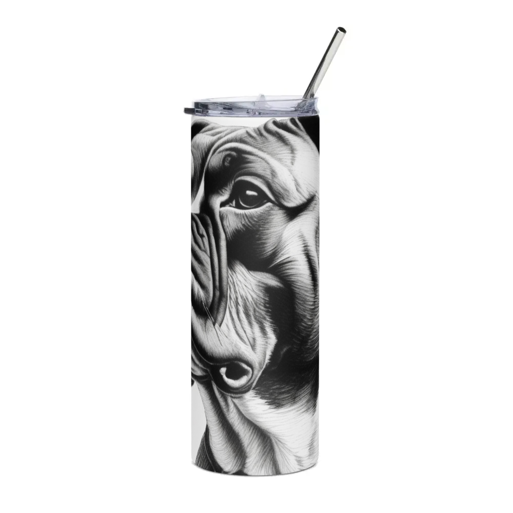 PugMug Custom Boxer Dog Stainless Steel Tumbler