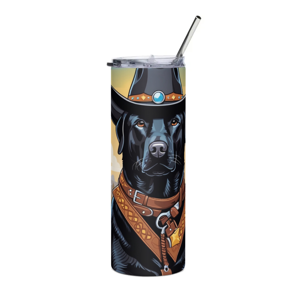PugMug Custom Black Labrador Retriever Stainless Steel Tumbler
