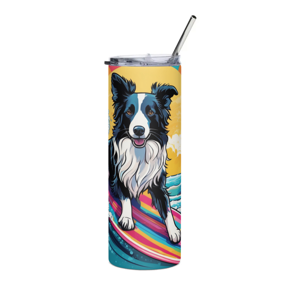 PugMug Custom Border Collie Stainless Steel Tumbler