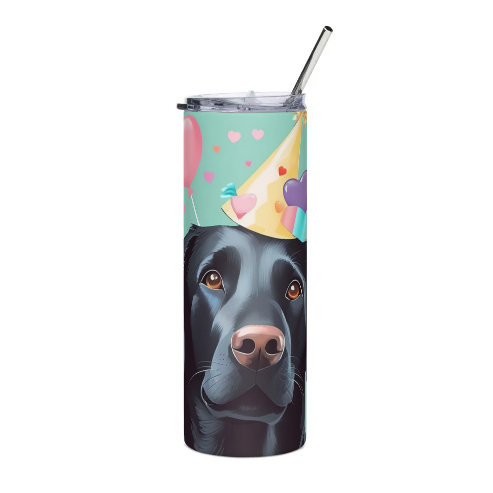 PugMug Custom Black Labrador Retriever Stainless Steel Tumbler