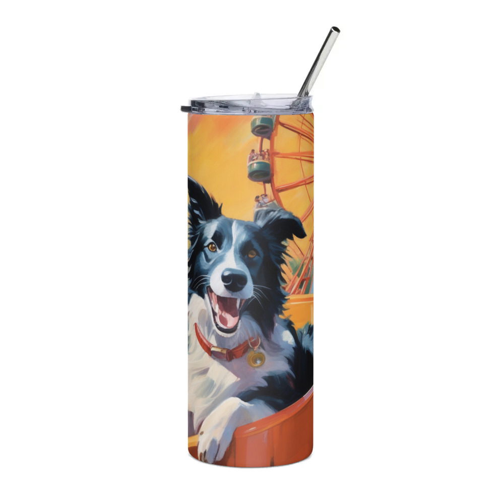 PugMug Custom Border Collie Stainless Steel Tumbler