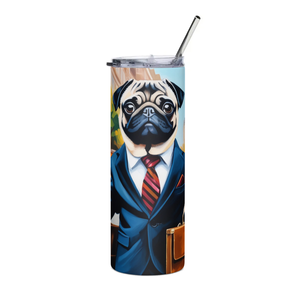 PugMug Custom Pug Stainless Steel Tumbler