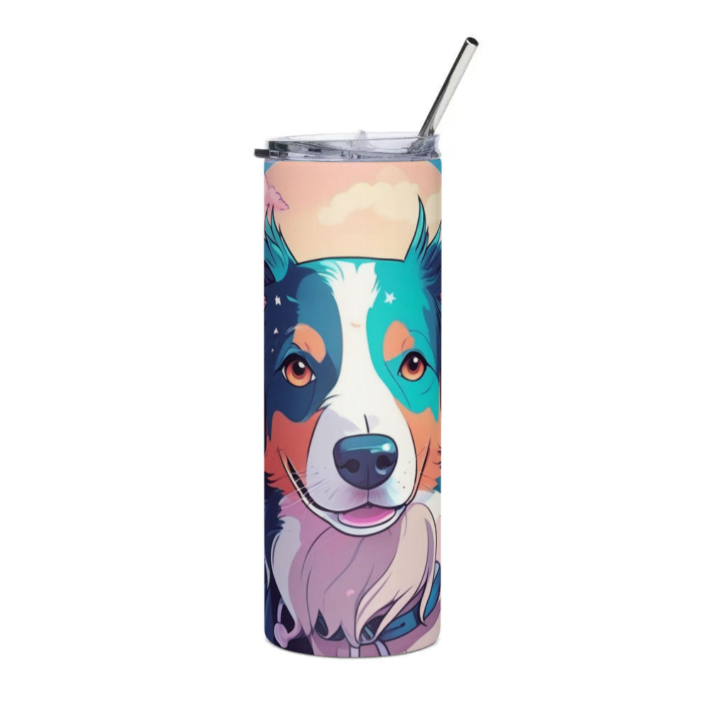 PugMug Custom Border Collie Stainless Steel Tumbler