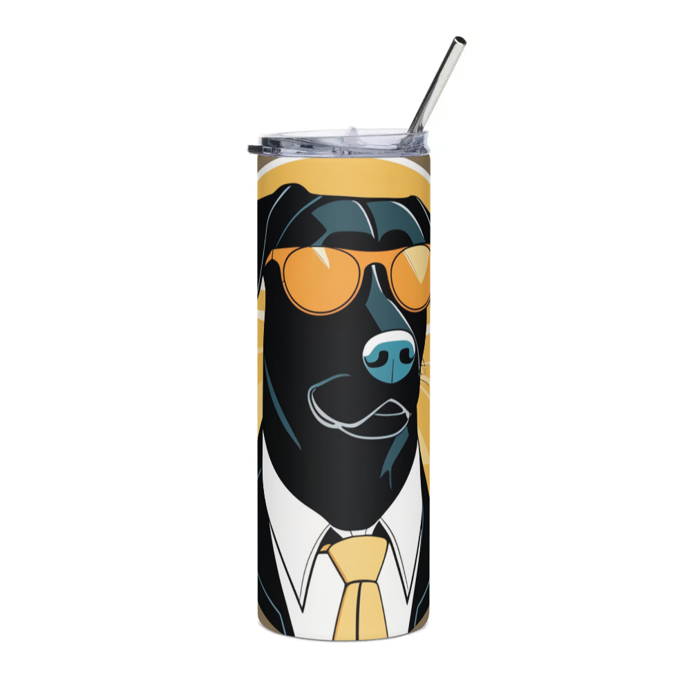 PugMug Custom Black Labrador Retriever Stainless Steel Tumbler