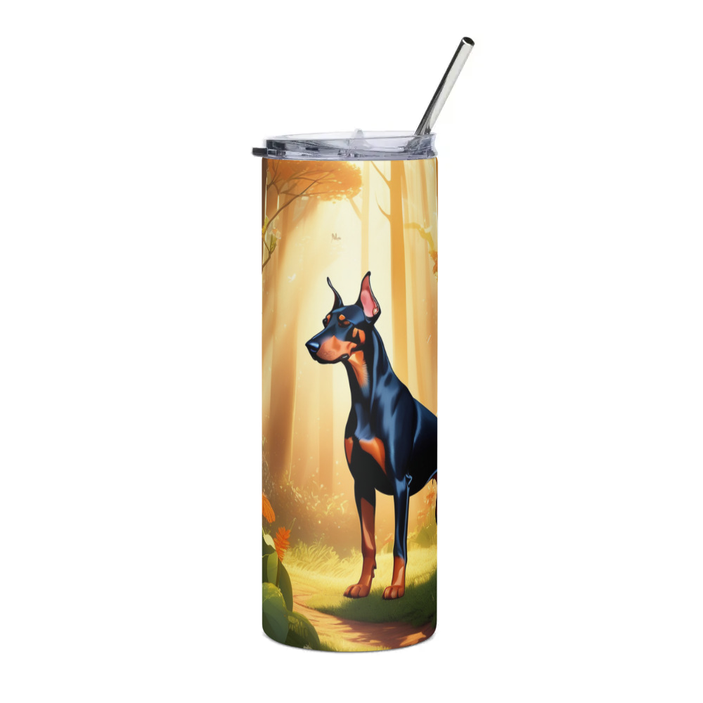 PugMug Custom Doberman Pinscher Stainless Steel Tumbler