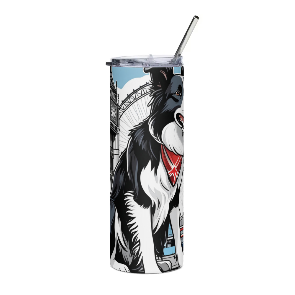 PugMug Custom Border Collie Stainless Steel Tumbler