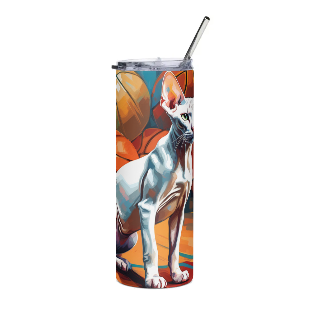 PugMug Custom White Sphynx Cat Stainless Steel Tumbler