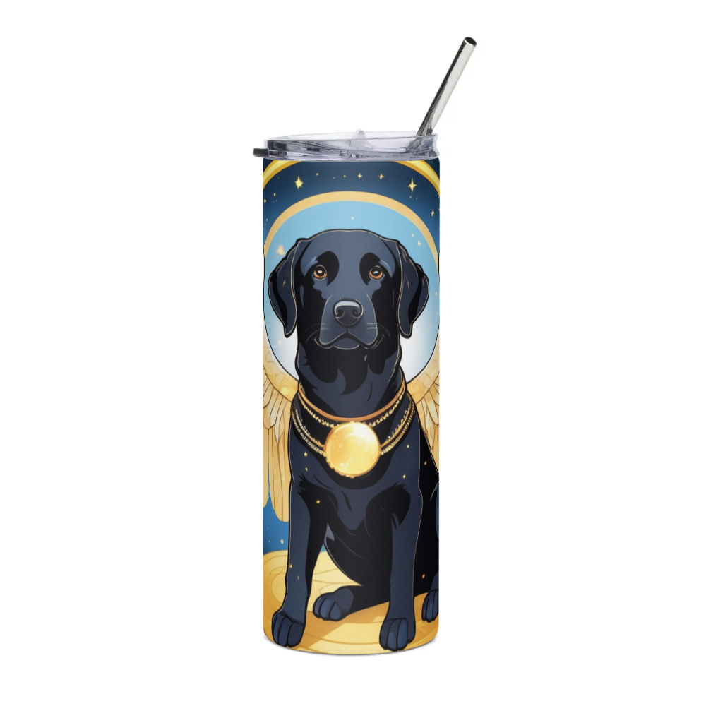 PugMug Custom Black Labrador Retriever Stainless Steel Tumbler