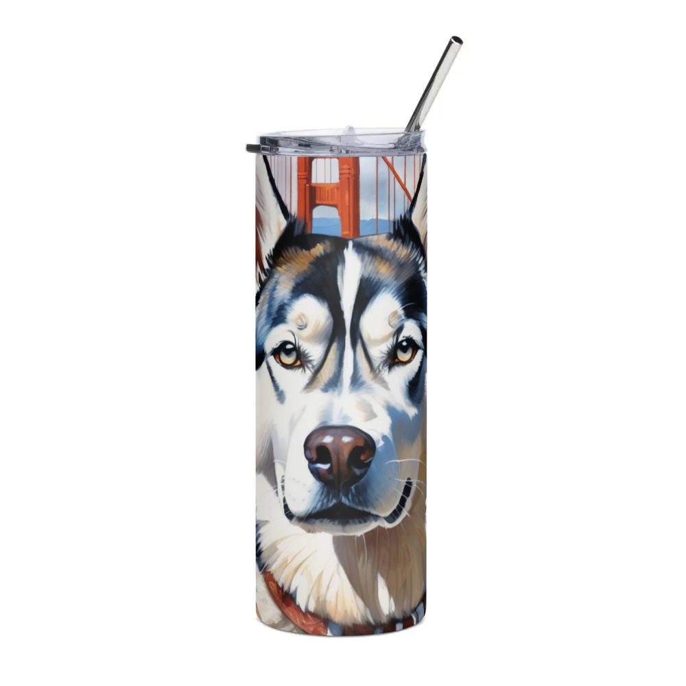 PugMug Custom Siberian Husky Stainless Steel Tumbler