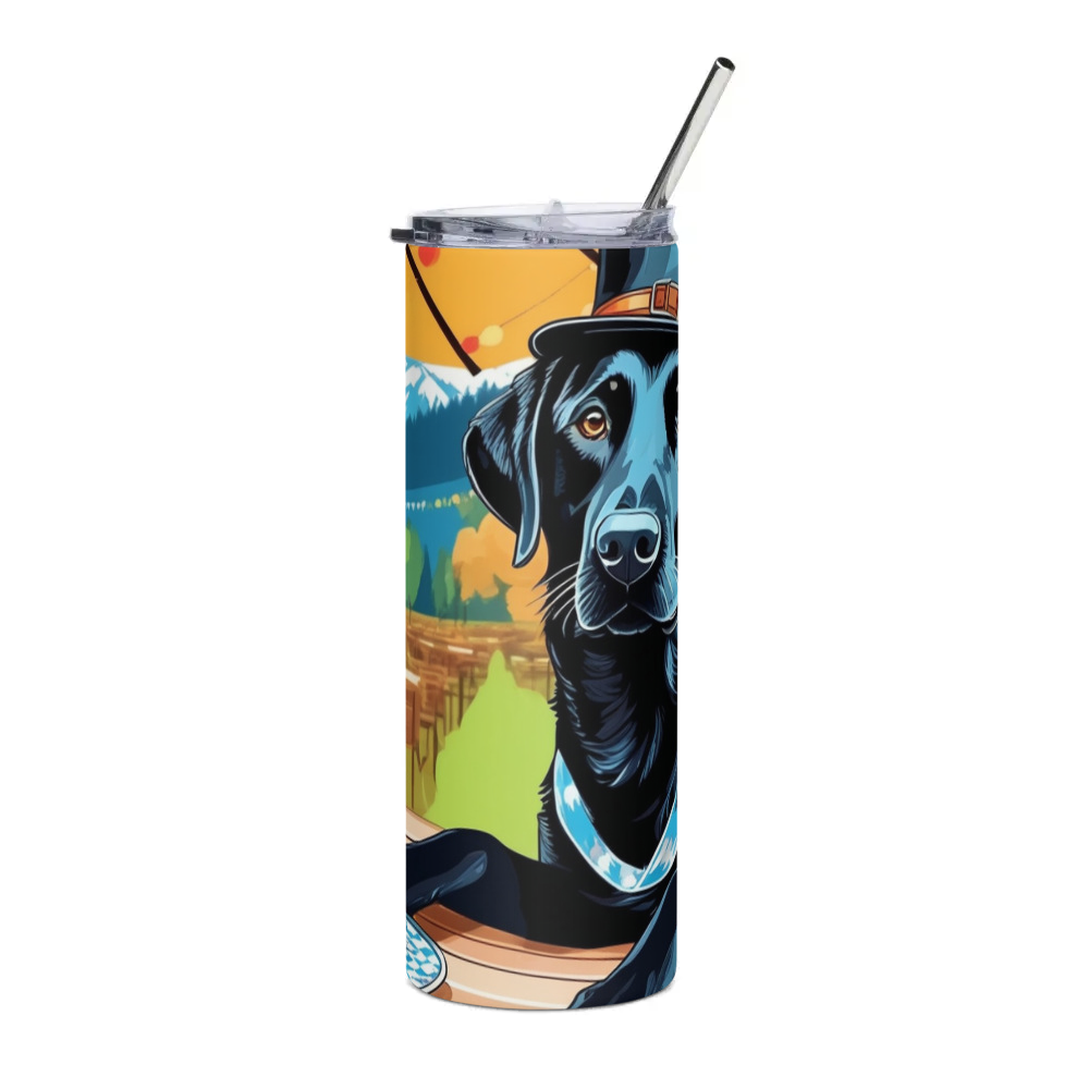 PugMug Custom Black Labrador Retriever Stainless Steel Tumbler