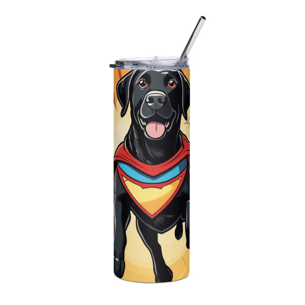 PugMug Custom Black Labrador Retriever Stainless Steel Tumbler