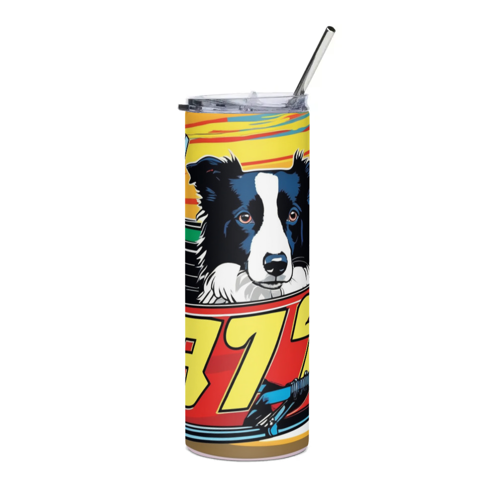 PugMug Custom Border Collie Stainless Steel Tumbler