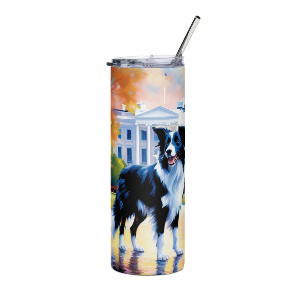 PugMug Custom Border Collie Stainless Steel Tumbler