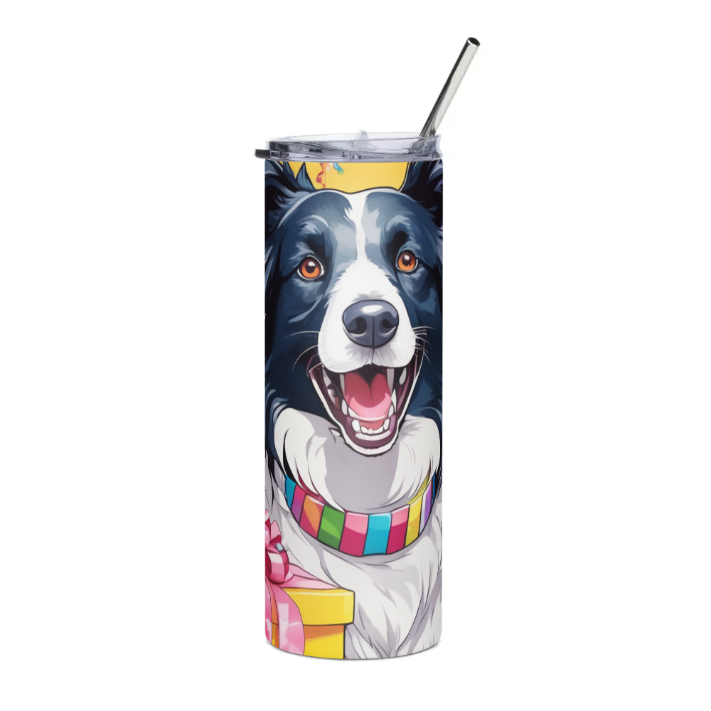 PugMug Custom Border Collie Stainless Steel Tumbler