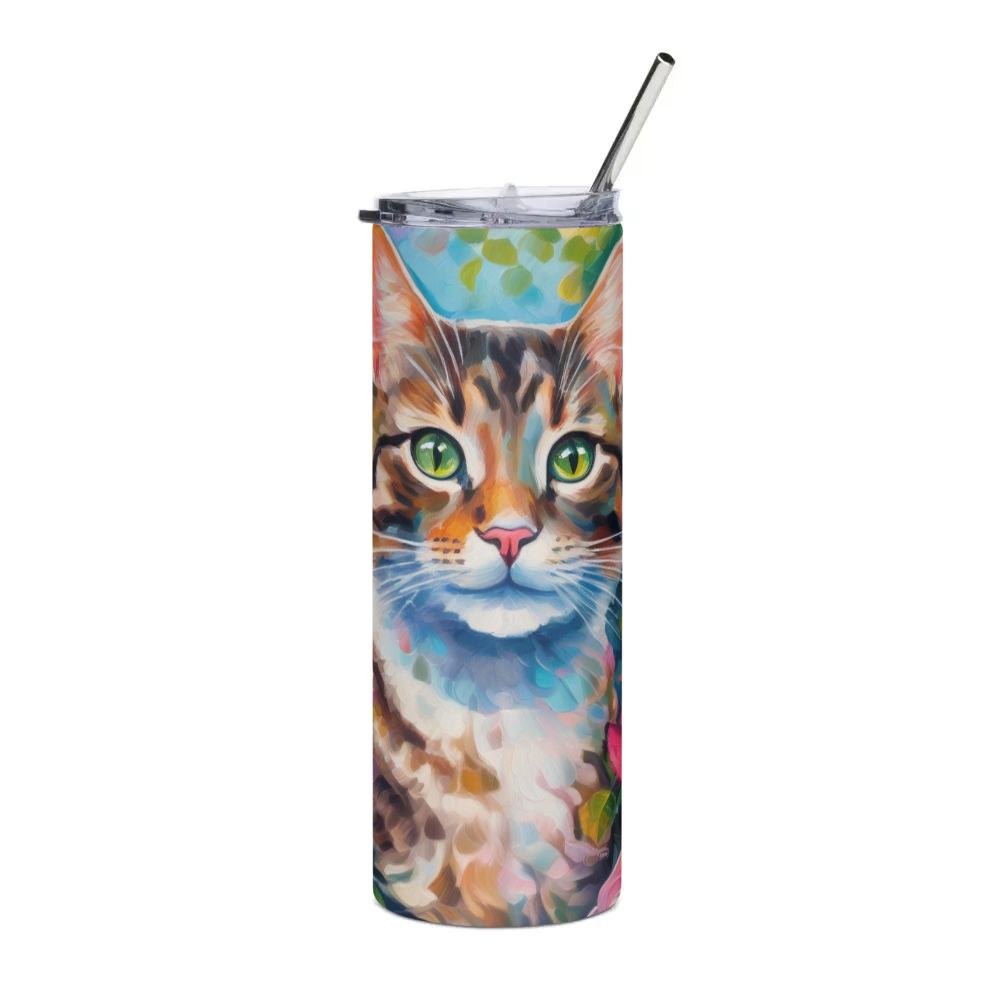 PugMug Custom Tabby Companion Cat Stainless Steel Tumbler