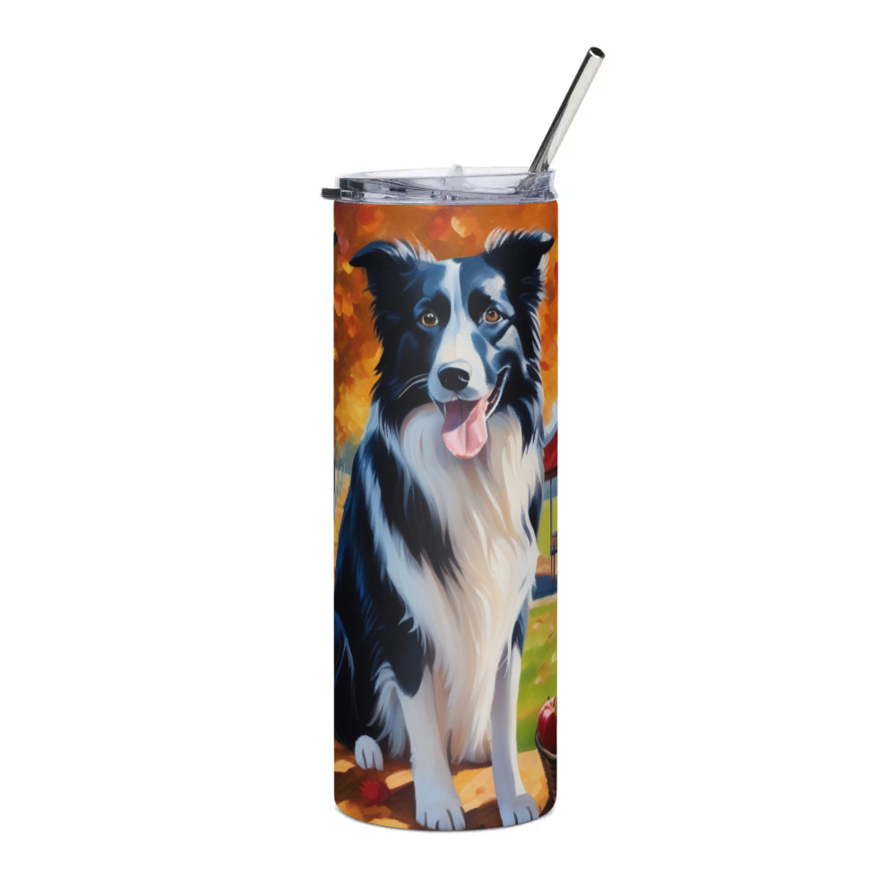 PugMug Custom Border Collie Stainless Steel Tumbler