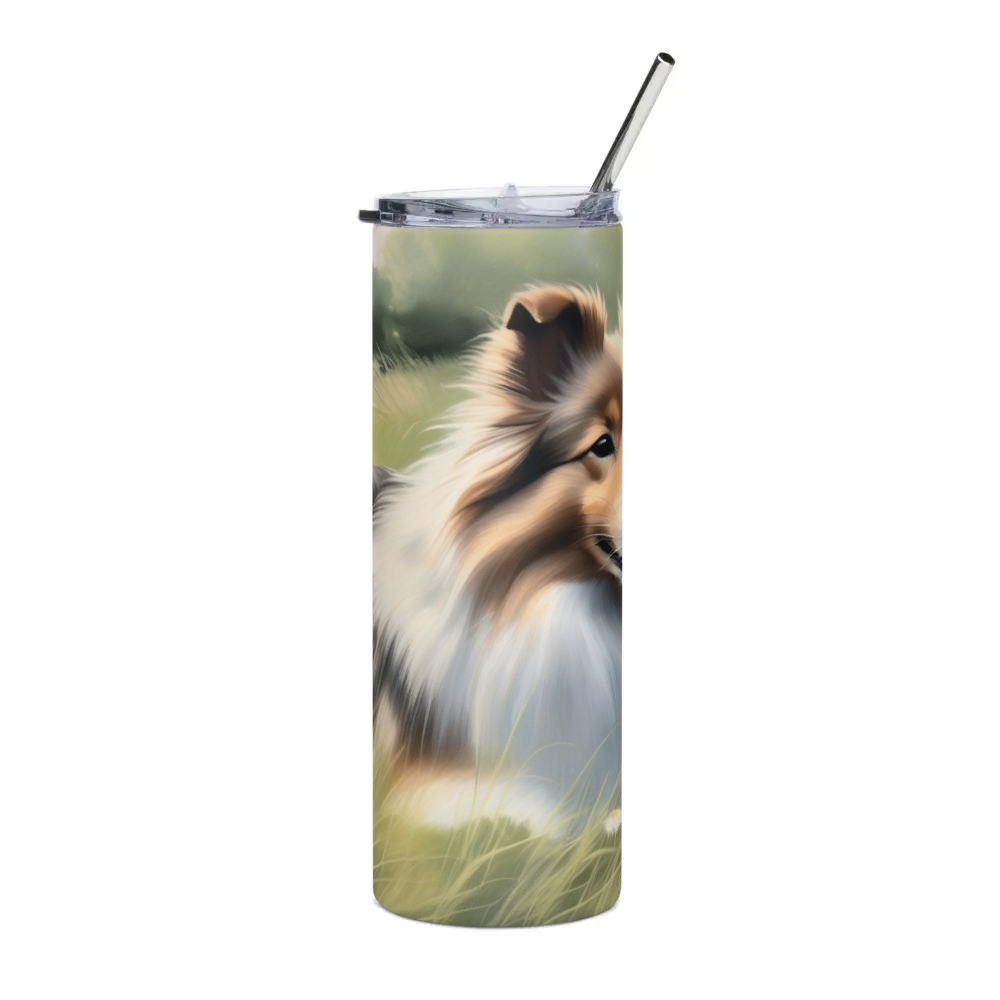 PugMug Custom Shetland Sheepdog Stainless Steel Tumbler